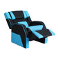 Payton Kids Recliner Chair PU Leather Gaming Sofa Lounge Couch Children Armchair - Black & Blue