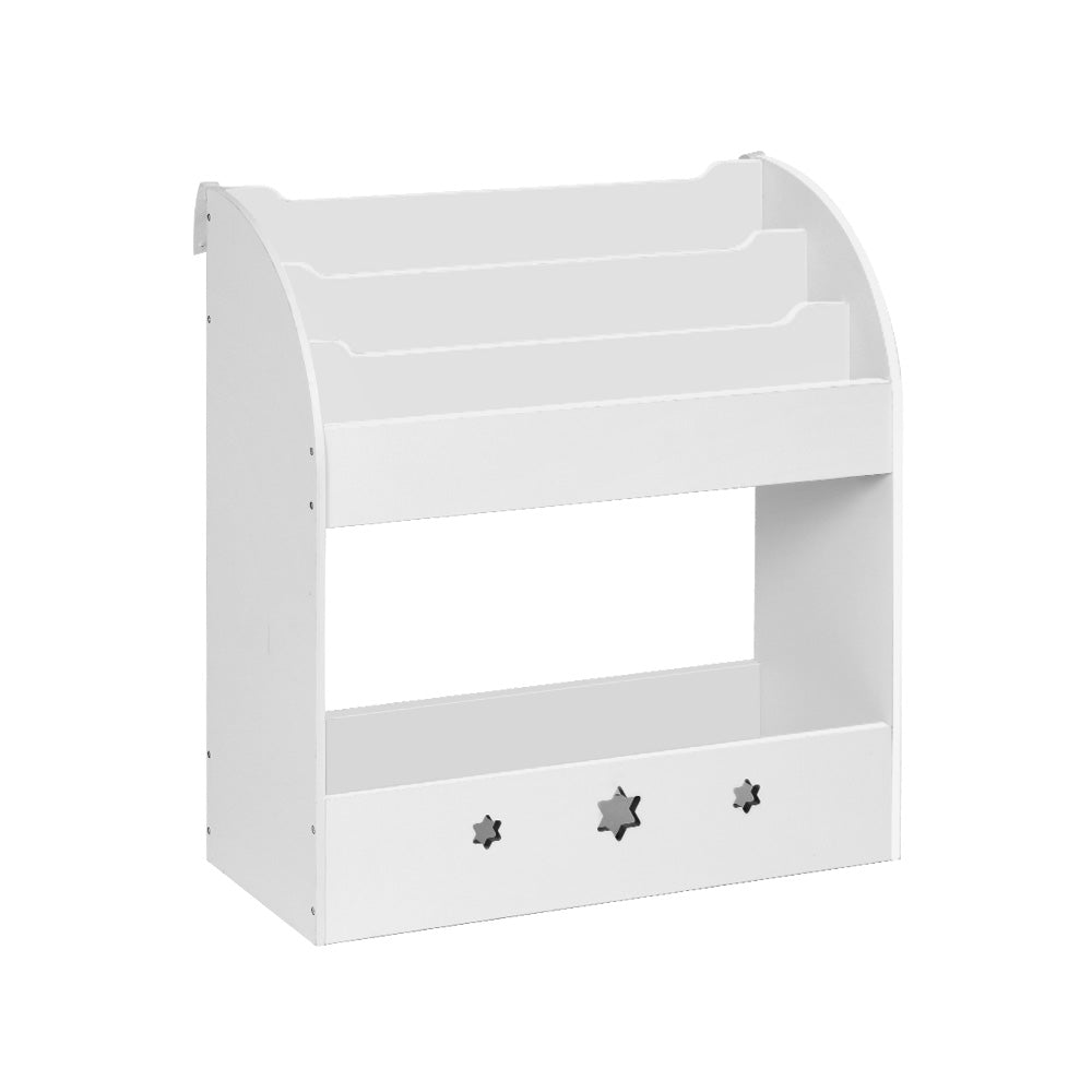 Kids Bookshelf Children Toy Storage Magazine Rack Organiser Bookcase White