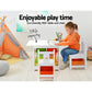 Prasad 3-Piece Kids Table & Chairs Set Children Furniture Play Toys Storage Box - White