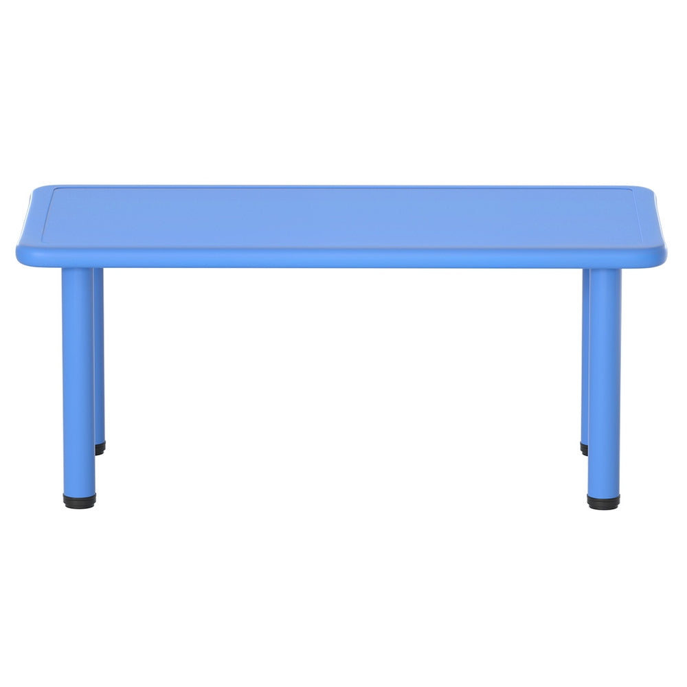 Padma Kids Table & Chairs Set 120cm Toddler Children Playing Table Party Study Plastic Desk - Blue