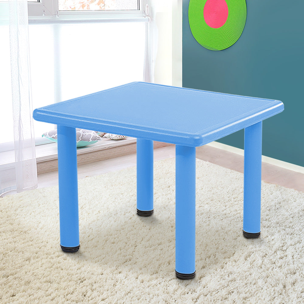 Perryn Kids Table 60x60cm Children Painting Activity Study Dining Playing Desk Table - Blue
