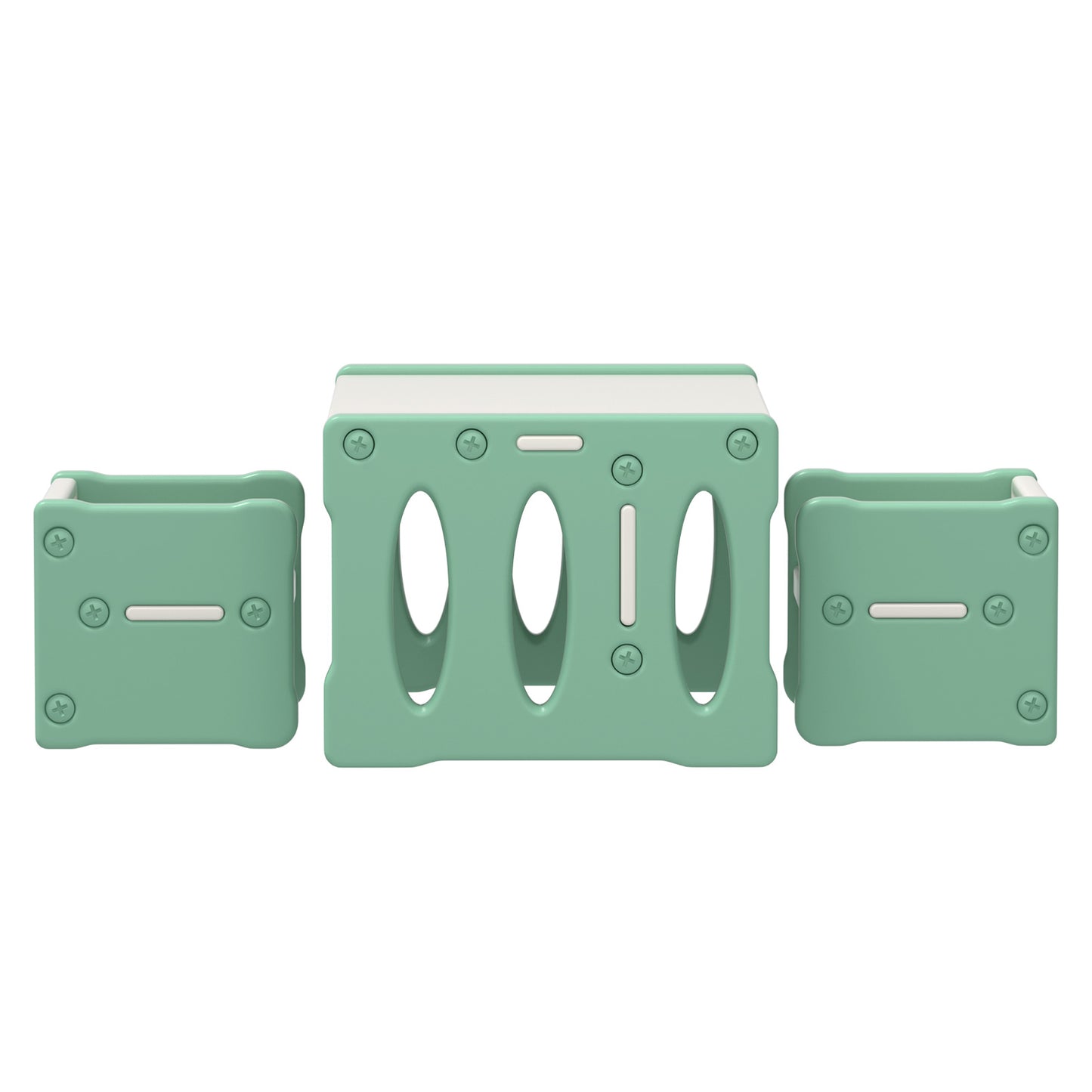 Pora 3-Piece Kids Table & Chairs Set Kids Table and Chairs Set - Green