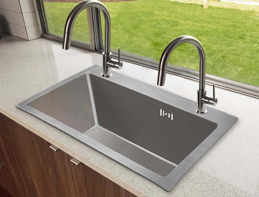 Stainless Steel Kitchen Sink Under/Top Mount Sinks Laundry Single Bowl 440 x440Mm