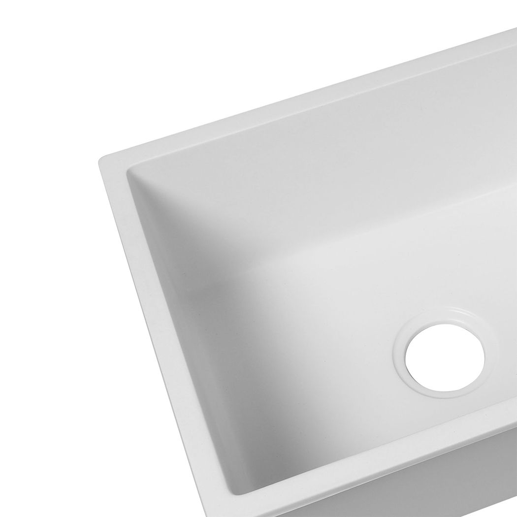 Granite Kitchen Sink Laundry Stone Sinks Top Undermount Single Bowl White
