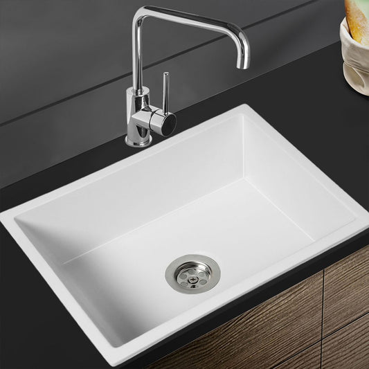 Granite Kitchen Sink Laundry Stone Sinks Top Undermount Single Bowl White