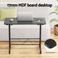 80cm Laptop Desk Table Height Adjustable Wooden Bed Side Tables - Black