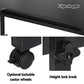 80cm Laptop Desk Table Height Adjustable Wooden Bed Side Tables - Black
