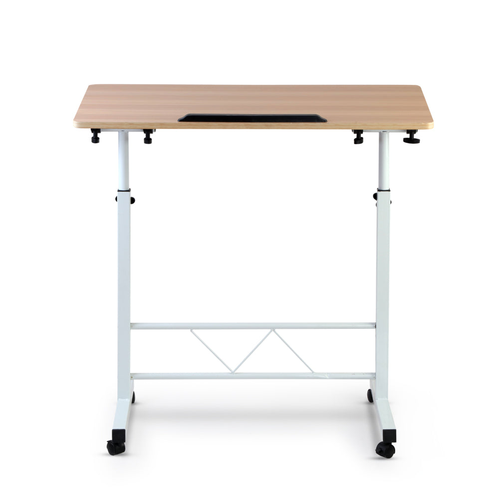 Laptop Desk Table Adjustable 80CM Light Wood