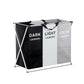 Laundry Basket Hamper Large Foldable Washing Clothes Storage 3 Sections