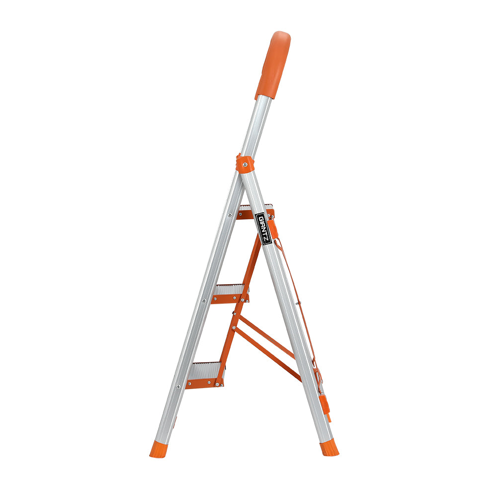 3 Step Ladder Multi-Purpose Folding Aluminium Light Weight Non Slip Platform