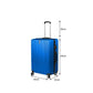 24" Luggage Suitcase Code Lock Hard Shell Travel Carry Bag Trolley - Blue