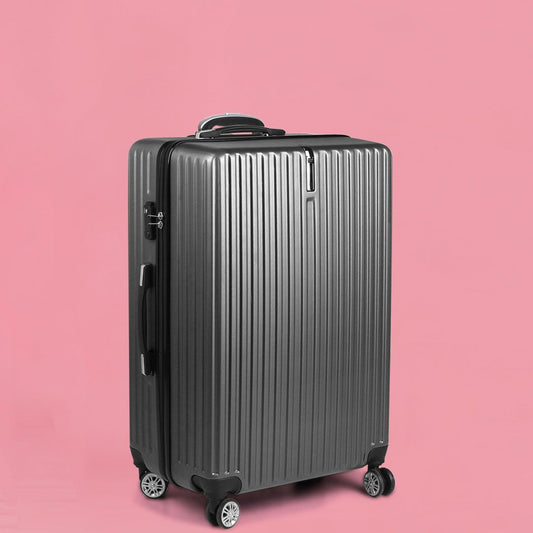 28" Luggage Suitcase Code Lock Hard Shell Travel Carry Bag Trolley - Dark Grey