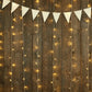 3M x 2M 200 LED Bulbs Curtain Fairy Lights Indoor Outdoor Xmas Garden Party Decor - Warm White
