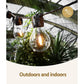 17m Solar Festoon Lights Outdoor LED String Light Christmas Decorations Party