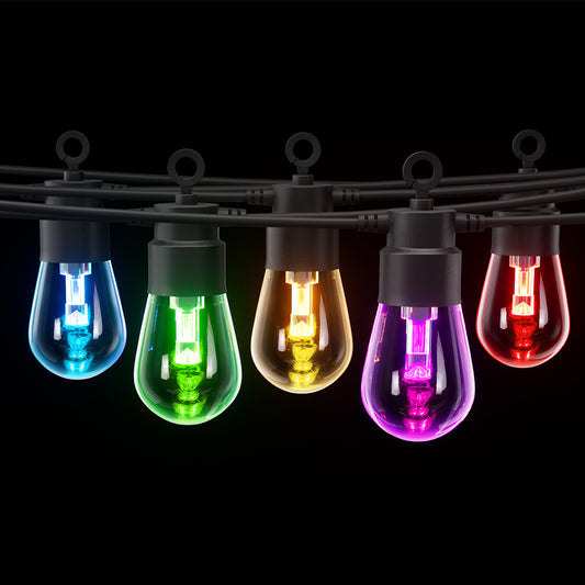 RGB Smart Festoon Lights Outdoor LED String Lights Waterproof WIFI App