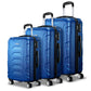 Set of 3 20" 24" 28"Luggage Suitcase Travel Hardcase Trolley TSA Lock Blue