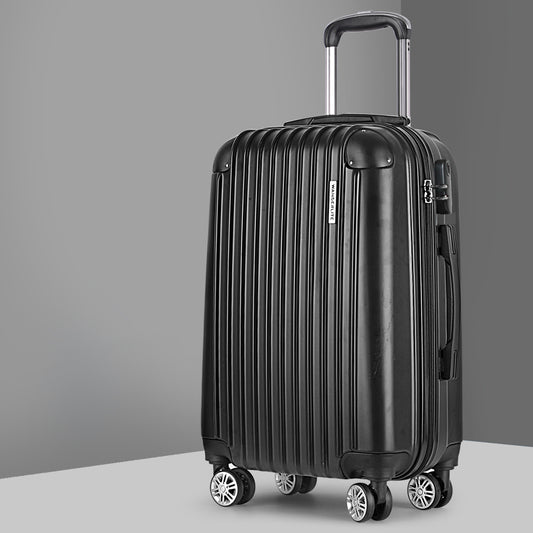 24" Luggage with TSA Lock Spinner Travel Suitcase Carry On Hard Shell Luggage Case - Black