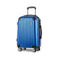 28" Luggage Trolley Travel Suitcase Set TSA Lock Hard Case Shell Blue