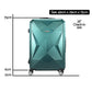 28" Luggage Set with TSA Lock ABS Hard Shell Travel Suitcase Organiser Luggage Case - Atrovirens