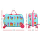 17inch Kids Ride On Luggage Children Suitcase Trolley Travel - Ice Cream