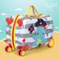 17inch Kids Ride On Luggage Children Suitcase Trolley Travel - Octopus