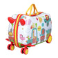 17inch Kids Ride On Luggage Children Suitcase Trolley Travel - Zoo