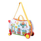 17inch Kids Ride On Luggage Children Suitcase Trolley Travel - Zoo