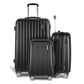 Set of 3 Luggage Set Travel Suitcase Storage Organiser TSA lock Black