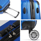 Set of 3 Luggage Set Travel Suitcase Storage Organiser TSA lock Blue