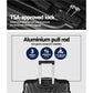 Set of 3 Luggage Trolley Suitcase Sets Travel TSA Hard Case Black