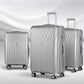 Set of 3 Luggage 20-24-28" Suitcase with TSA Lock Carry On Hard Shell Travel Luggage Organiser Case - Silver
