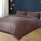 DOUBLE Luxury Bedding Two-Sided Quilt Cover with Pillowcase - Taupe