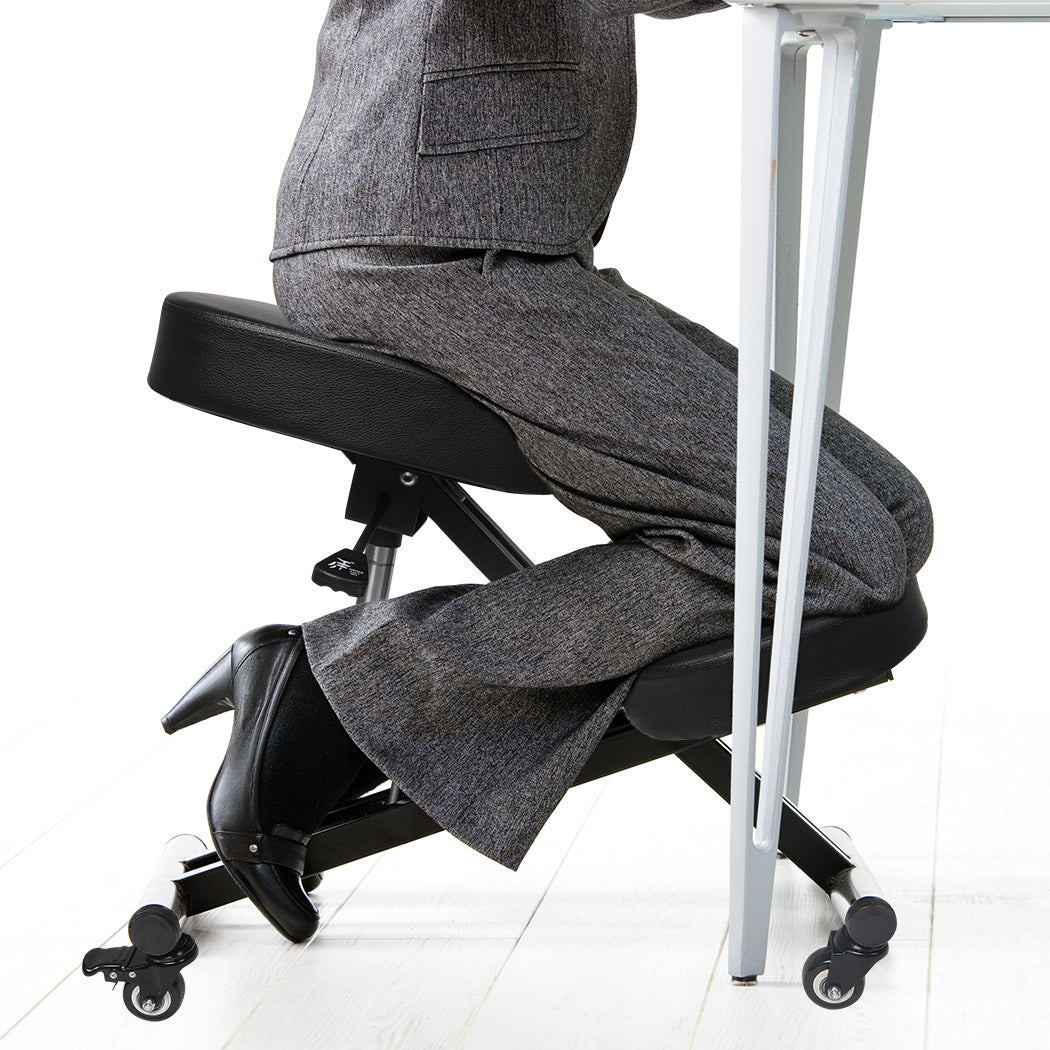 Norns Ergonomic Office Chair Kneeling Adjustable Computer Home Work Furniture - Black