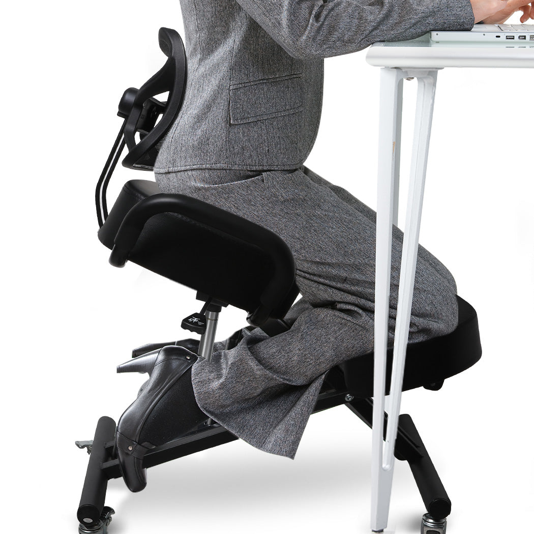 Frigg Ergonomic Office Chair Kneeling Home Knee Seat Posture Back Pain Stretch - Black