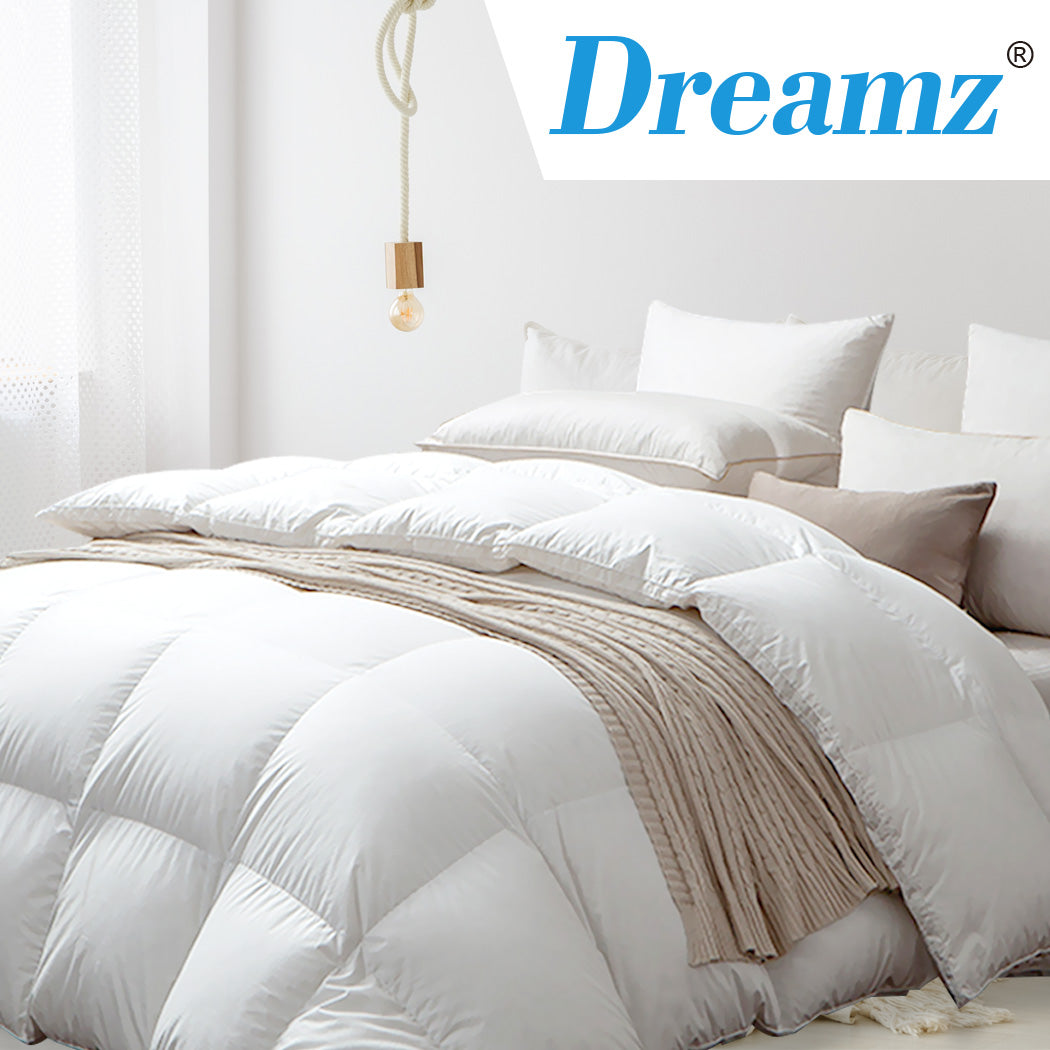 QUEEN 700GSM All Season Goose Down Feather Filling Duvet - White