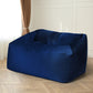 Bean Bag Chair Cover Soft Velvet Home Game Seat Lazy Sofa 145cm Length - Blue