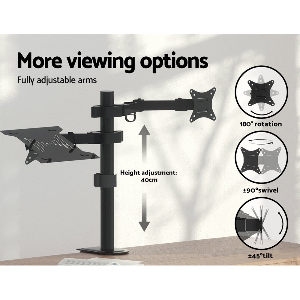 Monitor Arm Desk Mount Laptop Tray