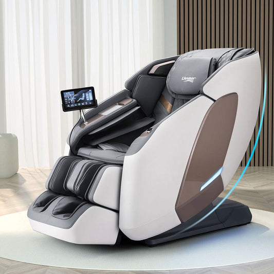 Hector 4D Massage Chair Electric Recliner Double Core Mechanism Massager - White