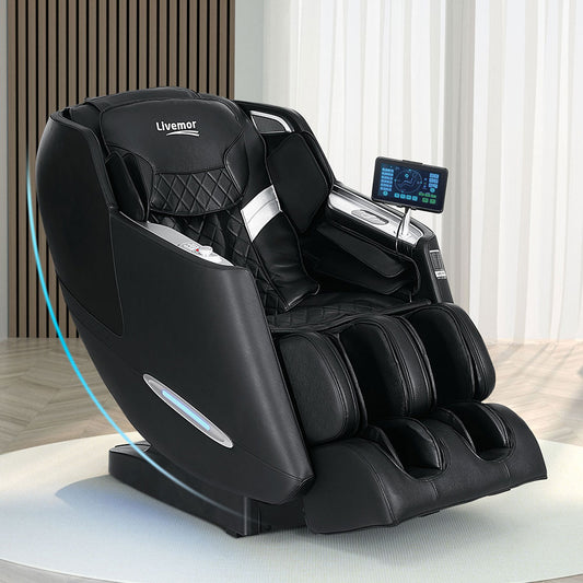 Tethys Livemor Massage Chair Electric Recliner Home Massager - Black