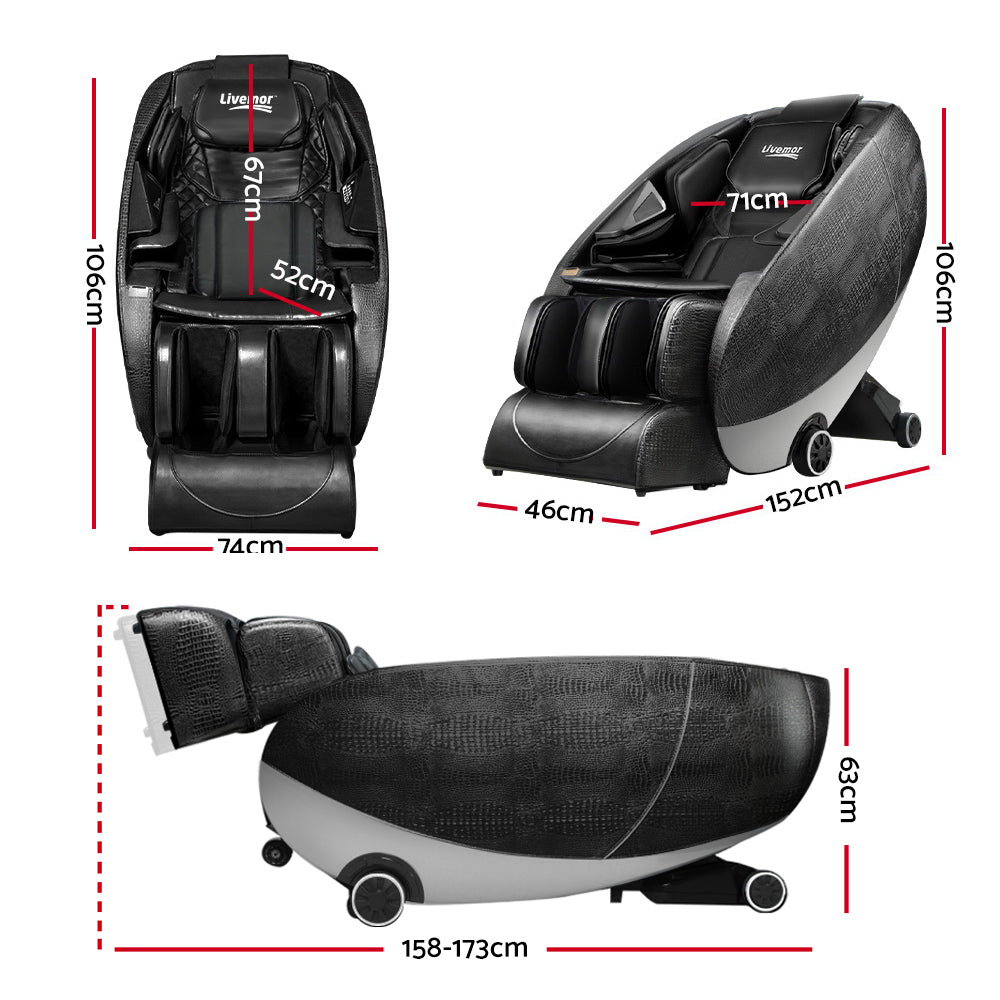Kirin Massage Chair Electric Recliner Zero Gravity Massage Chair Deluxe - Black