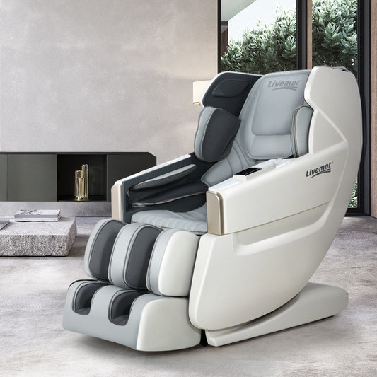 Signy Massage Chair Electric Zero Gravity Bed Recliner Kneading Massager - White