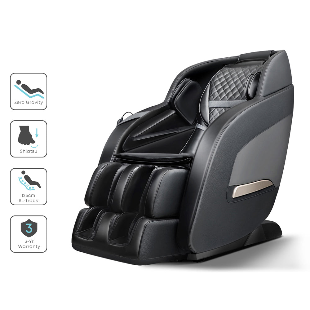 Fergus Electric Massage Chair Zero Gravity Recliner Shiatsu Heating Massager - Black