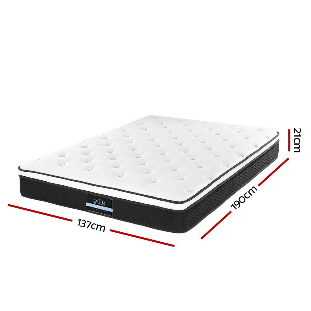 Siena 21cm Thick Euro Top Spring Mattress - Double