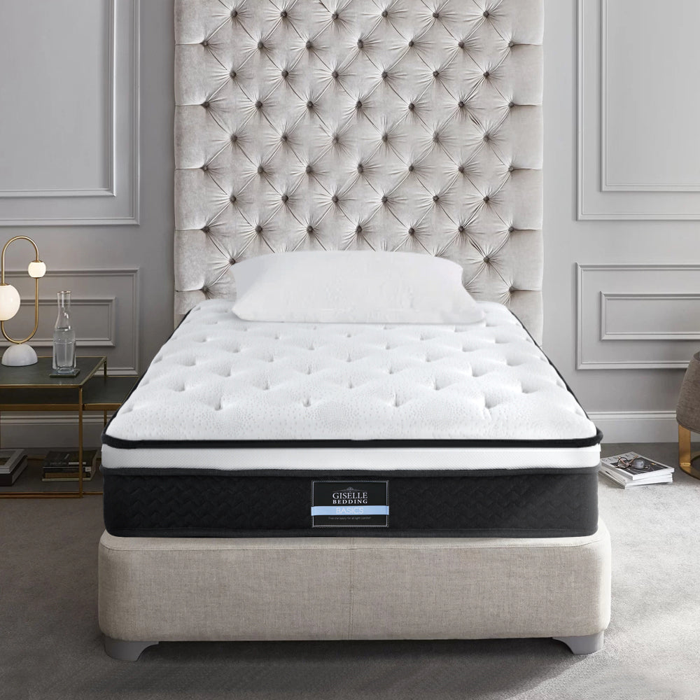 Siena 21cm Thick Euro Top Spring Mattress - King Single