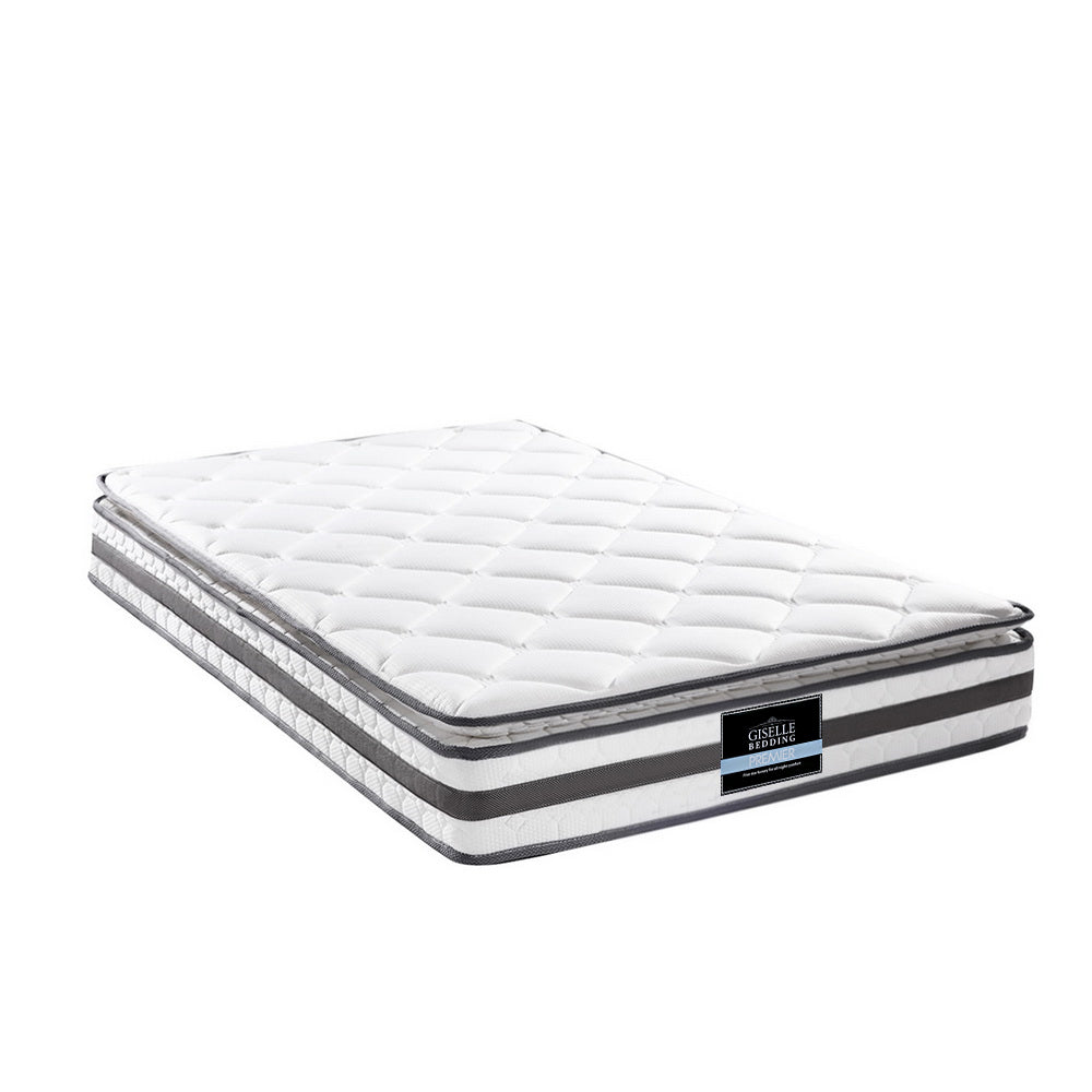 Rio 21cm Thick Pillow Top Spring Mattress King Single – Factory Buys