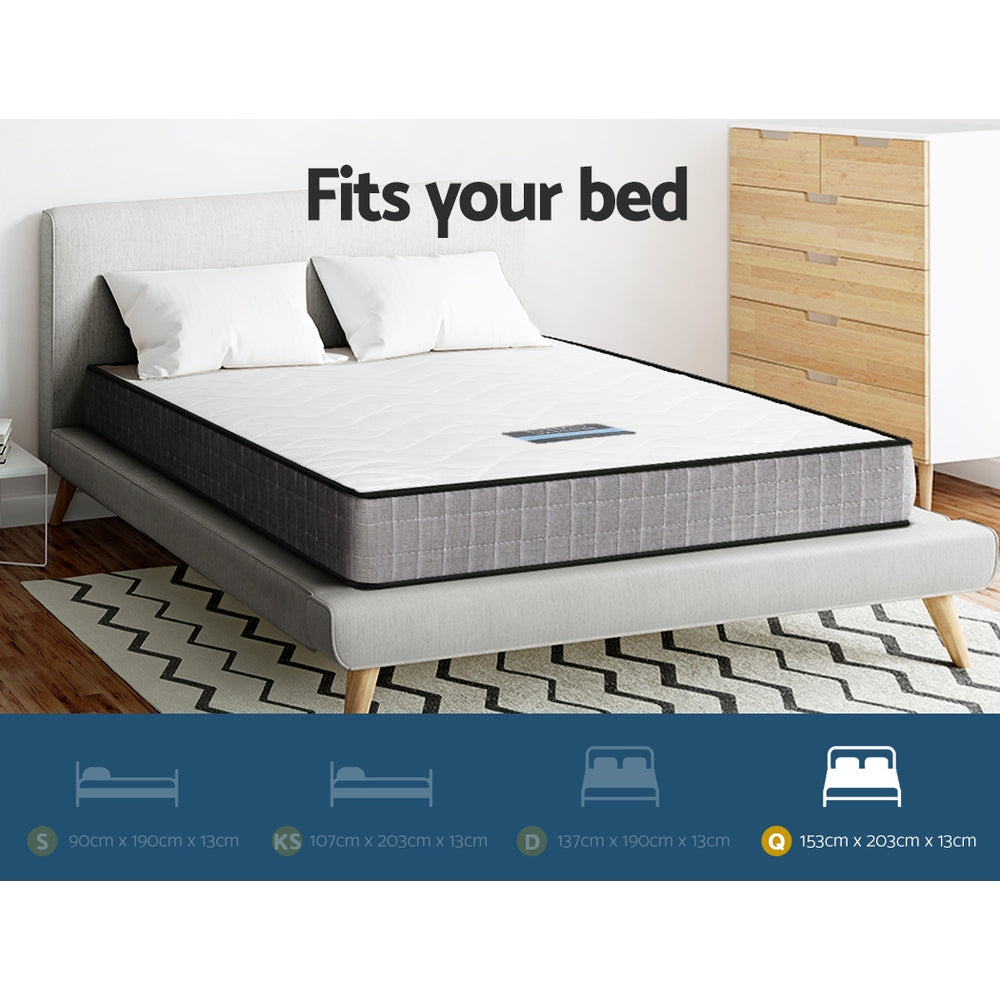 Clement 13cm Tight Top Bonnell Spring Mattress Medium Firm - Queen