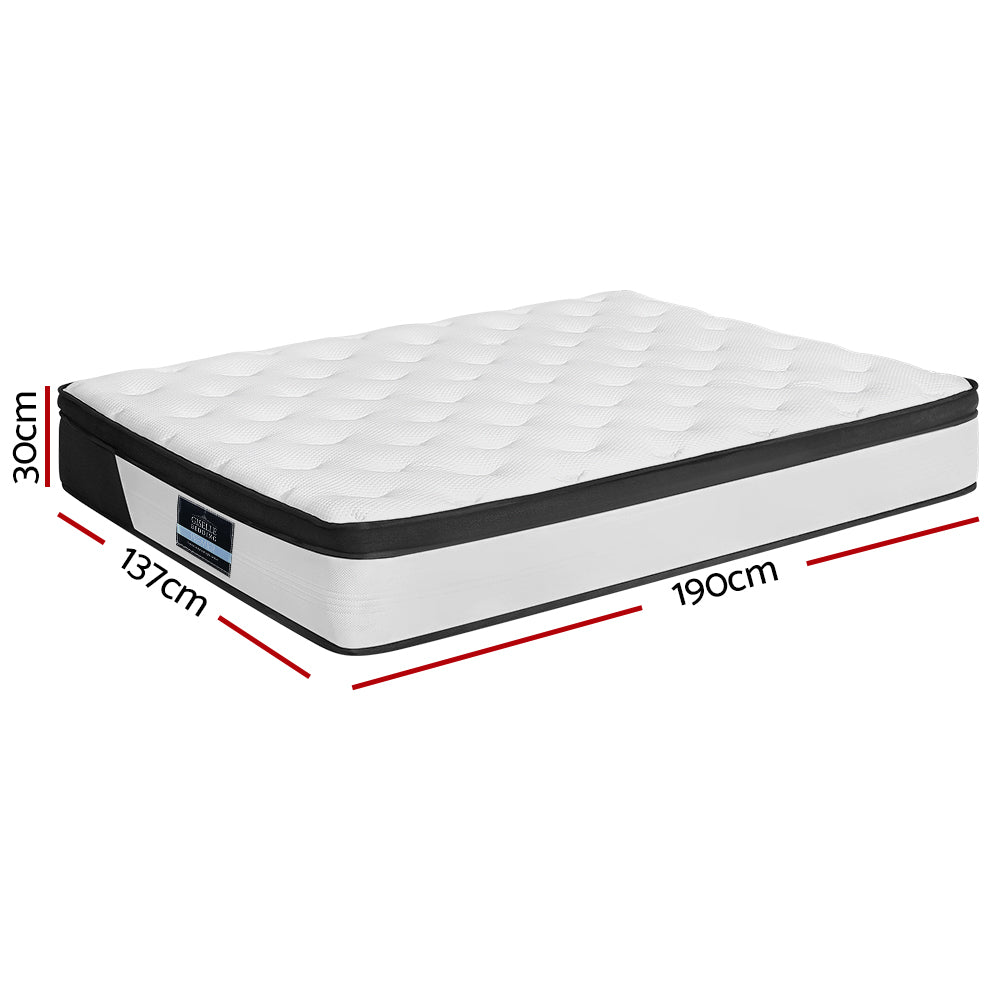 Nyla 30cm Euro Top Mattress Pocket Spring Medium Firm - Double