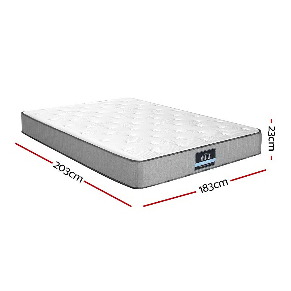 Kiara 23cm Extra Firm Pocket Spring Foam Mattress Super Firm - King