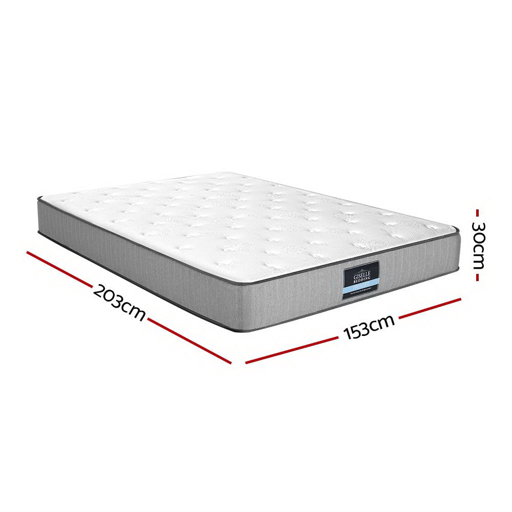 Kiara 23cm Extra Firm Pocket Spring Foam Mattress Super Firm - Queen