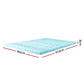 KING 11 Zone 8cm Memory Foam Mattress Topper - Blue